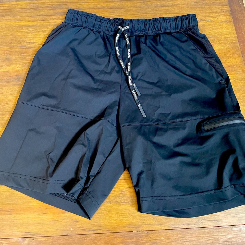 Spyder  Men’s Active Woven  Running Athletic Sports Short’s  Black Small